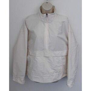 The North Face Pullover Jacket Womens Large Ivory WindWall Easy Wind Drawcord